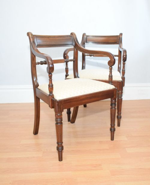 ANTIQUE PAIR OF REGENCY ARM CHAIRS - ADDITIONAL PHOTO 10