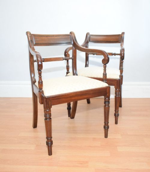 ANTIQUE PAIR OF REGENCY ARM CHAIRS - ADDITIONAL PHOTO 11