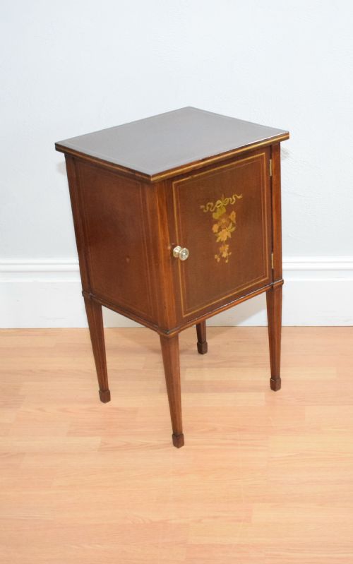 ANTIQUE EDWARDIAN BEDSIDE CUPBOARD - ADDITIONAL PHOTO 1