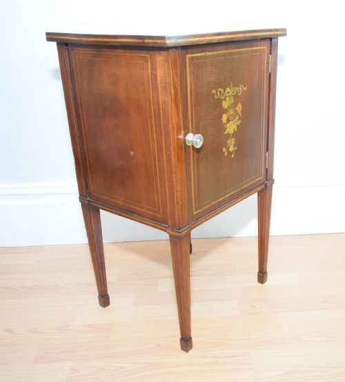 ANTIQUE EDWARDIAN BEDSIDE CUPBOARD - ADDITIONAL PHOTO 5
