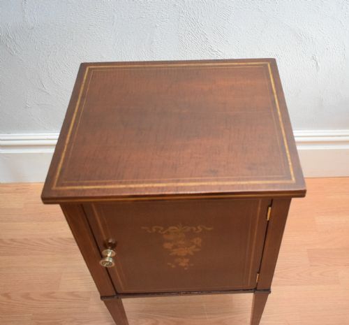 ANTIQUE EDWARDIAN BEDSIDE CUPBOARD - ADDITIONAL PHOTO 10