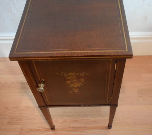 ANTIQUE EDWARDIAN BEDSIDE CUPBOARD - ADDITIONAL PHOTO 11