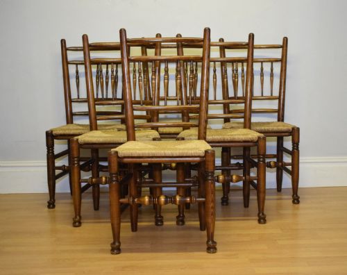 EARLY 20TH CENTURY SET OF 6 SPINDLE BACK CHAIRS - ADDITIONAL PHOTO 1