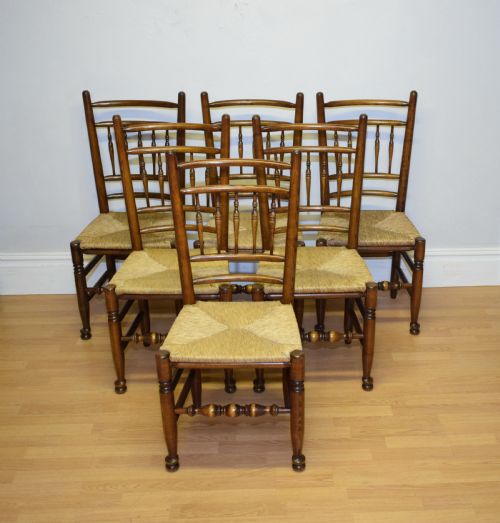 EARLY 20TH CENTURY SET OF 6 SPINDLE BACK CHAIRS - ADDITIONAL PHOTO 2