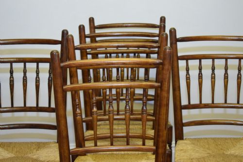EARLY 20TH CENTURY SET OF 6 SPINDLE BACK CHAIRS - ADDITIONAL PHOTO 6