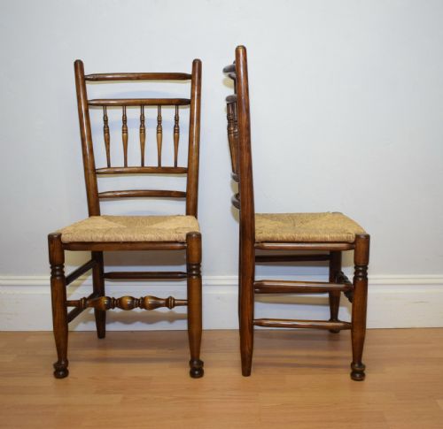 EARLY 20TH CENTURY SET OF 6 SPINDLE BACK CHAIRS - ADDITIONAL PHOTO 12