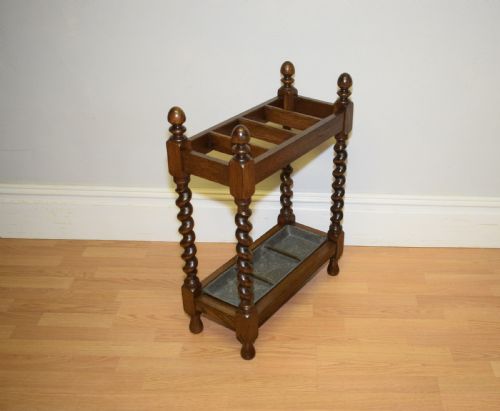 ANTIQUE BARLEY TWIST STICK STAND - ADDITIONAL PHOTO 12