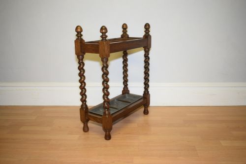ANTIQUE BARLEY TWIST STICK STAND - ADDITIONAL PHOTO 13