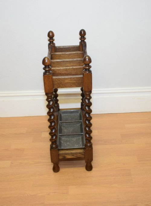 ANTIQUE BARLEY TWIST STICK STAND - ADDITIONAL PHOTO 14