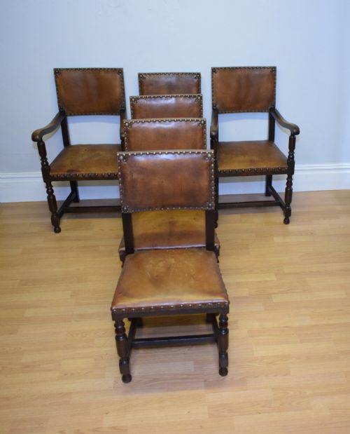 ANTIQUE VICTORIAN SET OF 6 DINING CHAIRS - ADDITIONAL PHOTO 3