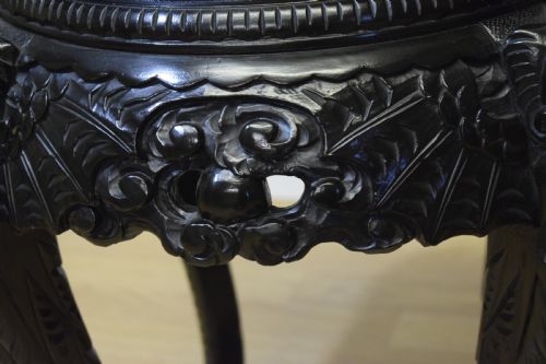 ANTIQUE CHINESE JARDINIRE STAND - ADDITIONAL PHOTO 9
