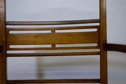 ANTIQUE INLAID PARLOUR ARM CHAIR - ADDITIONAL PHOTO 13