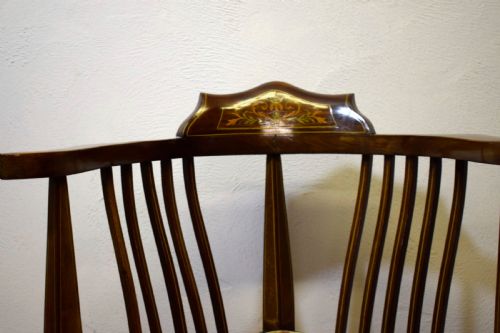 ANTIQUE LATE VICTORIAN CORNER CHAIR - ADDITIONAL PHOTO 5