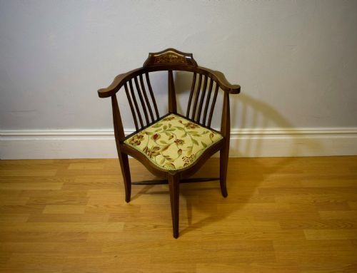 ANTIQUE LATE VICTORIAN CORNER CHAIR - ADDITIONAL PHOTO 6