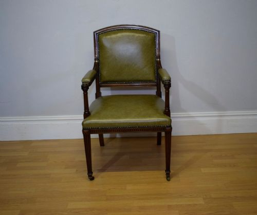 ANTIQUE VICTORIAN LIBRARY ARMCHAIR - ADDITIONAL PHOTO 1