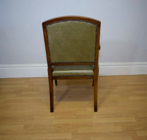 ANTIQUE VICTORIAN LIBRARY ARMCHAIR - ADDITIONAL PHOTO 10