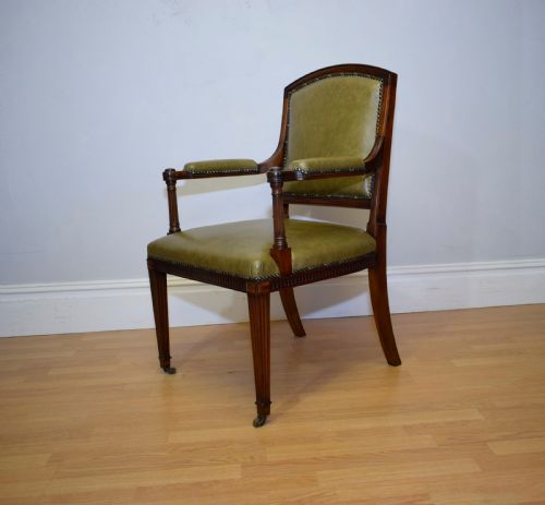 ANTIQUE VICTORIAN LIBRARY ARMCHAIR - ADDITIONAL PHOTO 11
