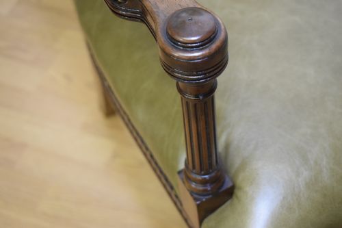ANTIQUE VICTORIAN LIBRARY ARMCHAIR - ADDITIONAL PHOTO 14
