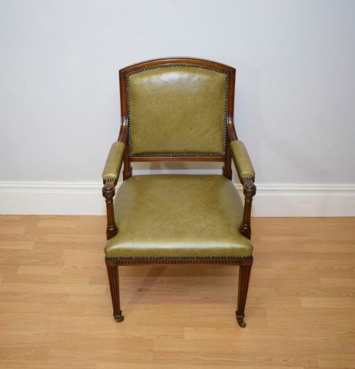 ANTIQUE VICTORIAN LIBRARY ARMCHAIR - ADDITIONAL PHOTO 15