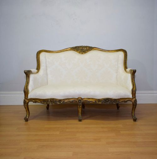 antique french louis xvi couch - CATEGORY: ANTIQUE SOFAS - DATED 1920