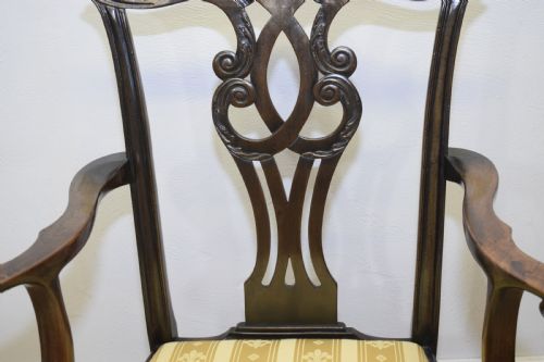 ANTIQUE GEORGIAN CHIPPENDALE ARMCHAIR - ADDITIONAL PHOTO 10
