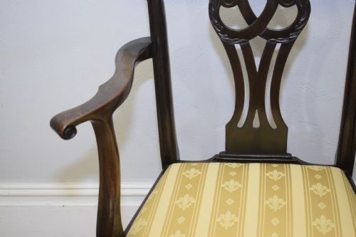 ANTIQUE GEORGIAN CHIPPENDALE ARMCHAIR - ADDITIONAL PHOTO 13