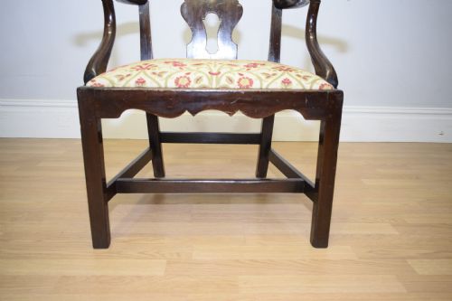 ANTIQUE GEORGIAN CHIPPENDALE ARMCHAIR - ADDITIONAL PHOTO 12