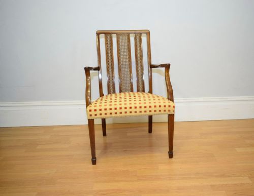 ANTIQUE EDWARDIAN INLAID ARMCHAIR - ADDITIONAL PHOTO 1