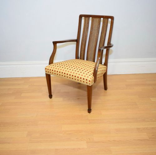 ANTIQUE EDWARDIAN INLAID ARMCHAIR - ADDITIONAL PHOTO 2