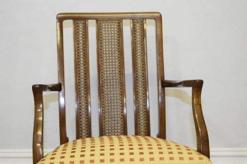 ANTIQUE EDWARDIAN INLAID ARMCHAIR - ADDITIONAL PHOTO 4