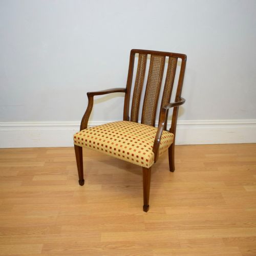 ANTIQUE EDWARDIAN INLAID ARMCHAIR - ADDITIONAL PHOTO 9