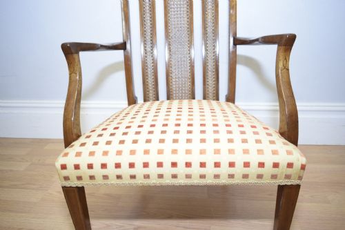 ANTIQUE EDWARDIAN INLAID ARMCHAIR - ADDITIONAL PHOTO 11