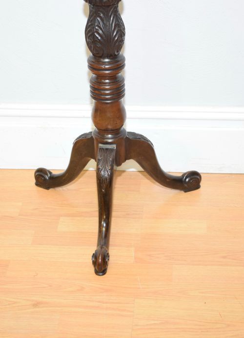 ANTIQUE TORCHERE PLANT STAND CHIPPENDALE STYLE - ADDITIONAL PHOTO 1