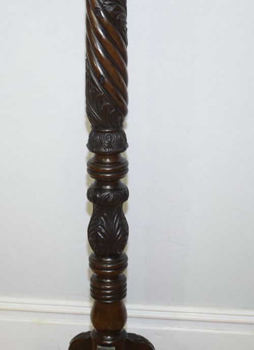 ANTIQUE TORCHERE PLANT STAND CHIPPENDALE STYLE - ADDITIONAL PHOTO 2