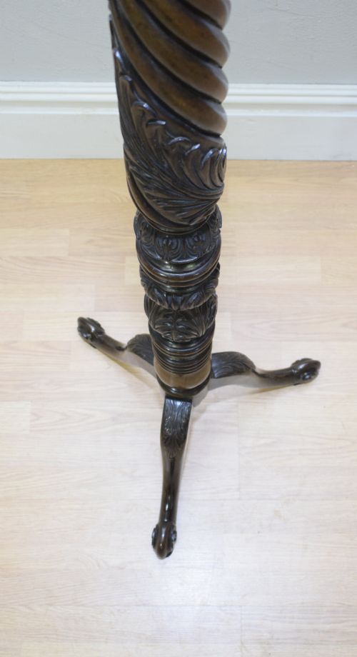 ANTIQUE TORCHERE PLANT STAND CHIPPENDALE STYLE - ADDITIONAL PHOTO 9