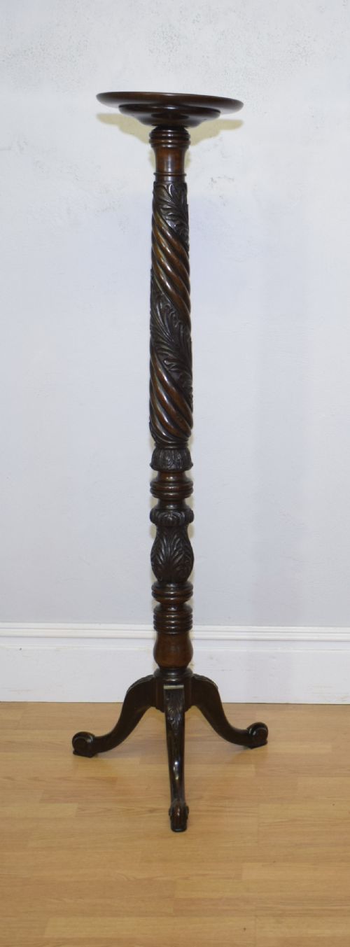 ANTIQUE TORCHERE PLANT STAND CHIPPENDALE STYLE - ADDITIONAL PHOTO 14