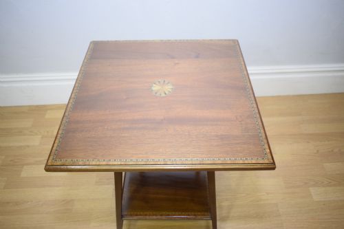 ANTIQUE INLAID OCCASIONAL TABLE - ADDITIONAL PHOTO 1