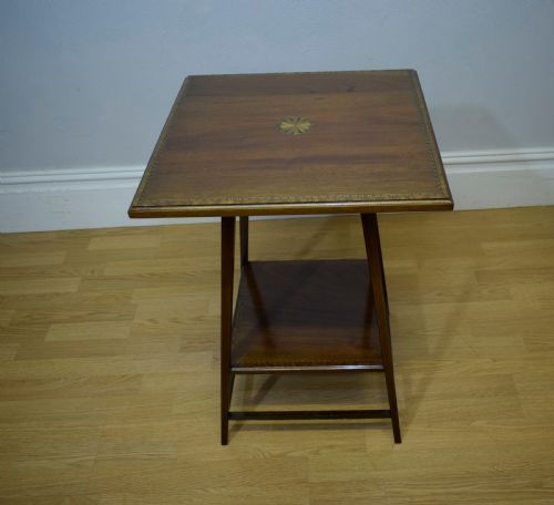 ANTIQUE INLAID OCCASIONAL TABLE - ADDITIONAL PHOTO 4