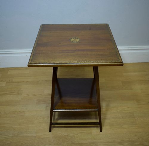 ANTIQUE INLAID OCCASIONAL TABLE - ADDITIONAL PHOTO 5