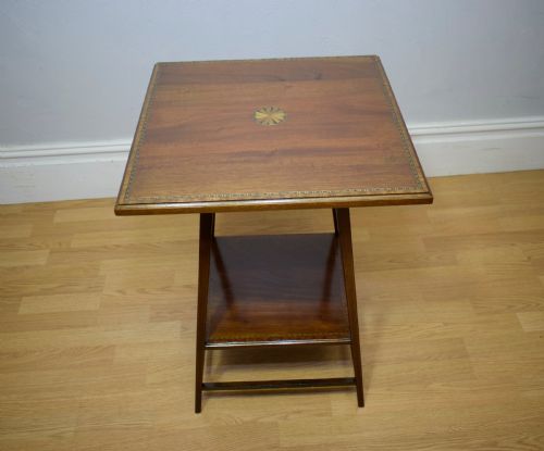 ANTIQUE INLAID OCCASIONAL TABLE - ADDITIONAL PHOTO 9