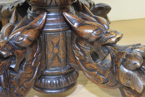 ANTIQUE OAK DINING TABLE - ADDITIONAL PHOTO 3