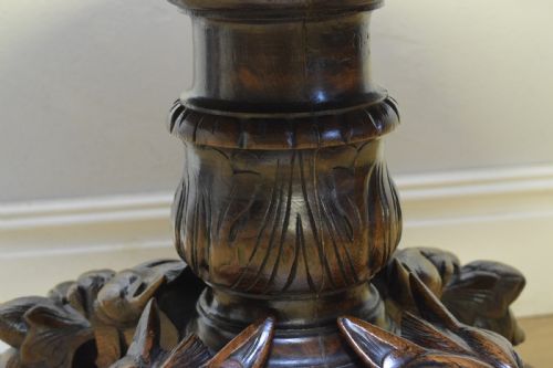 ANTIQUE OAK DINING TABLE - ADDITIONAL PHOTO 4