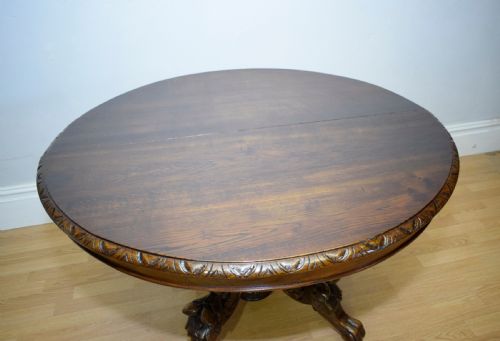 ANTIQUE OAK DINING TABLE - ADDITIONAL PHOTO 10