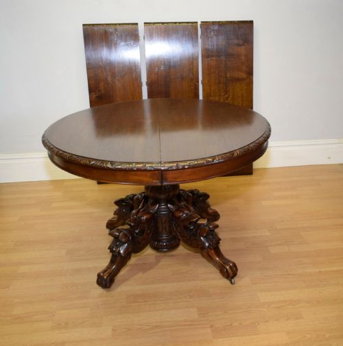 ANTIQUE OAK DINING TABLE - ADDITIONAL PHOTO 12