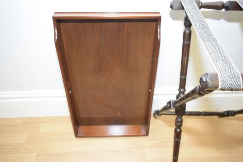 ANTIQUE BUTLERS TRAY ON STAND - ADDITIONAL PHOTO 14