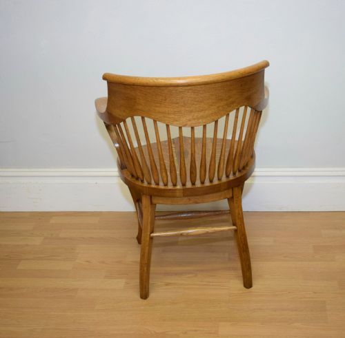 ANTIQUE ENGLISH VICTORIAN DESK CHAIR IN OAK - ADDITIONAL PHOTO 18