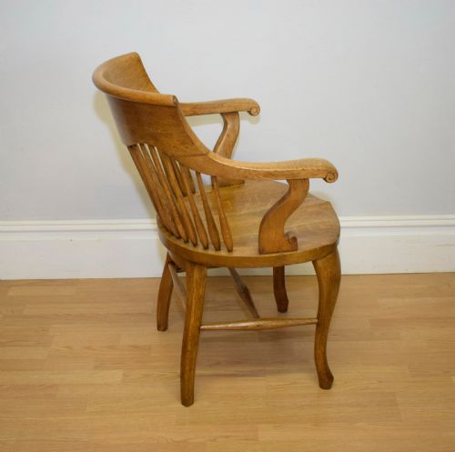 ANTIQUE ENGLISH VICTORIAN DESK CHAIR IN OAK - ADDITIONAL PHOTO 20