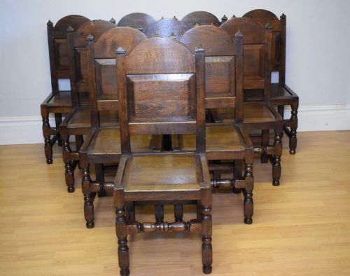 ANTIQUE SET OF 10 DINING CHAIRS - ADDITIONAL PHOTO 2