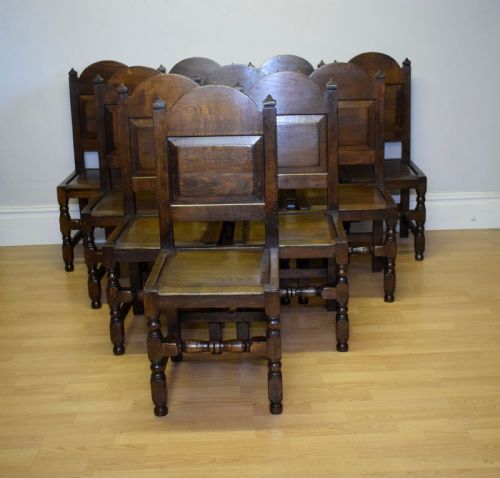 ANTIQUE SET OF 10 DINING CHAIRS - ADDITIONAL PHOTO 5