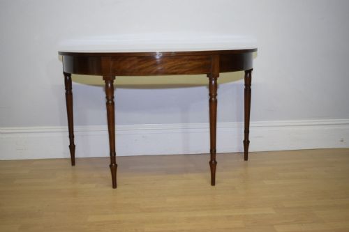 ANTIQUE REGENCY DEMI LUNE CONSOLE TABLE - ADDITIONAL PHOTO 3